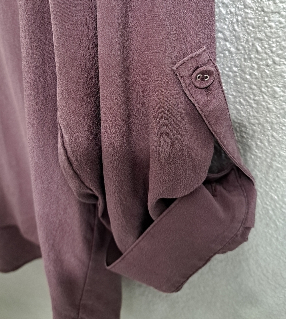 Acrobat Mauve 100% Silk Blouse Size XS - Picture 7 of 13